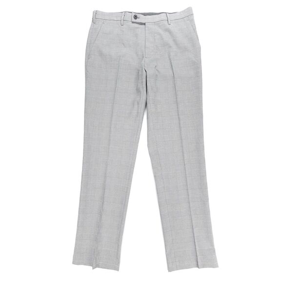 UNIQLO Kando Dress Pants Ultra Light Glen Check Gray Old Money Trouser Men 33x30 - Picture 1 of 6
